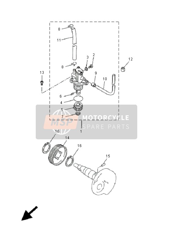 Yamaha CW50L BWS 2007 Oil Pump for a 2007 Yamaha CW50L BWS